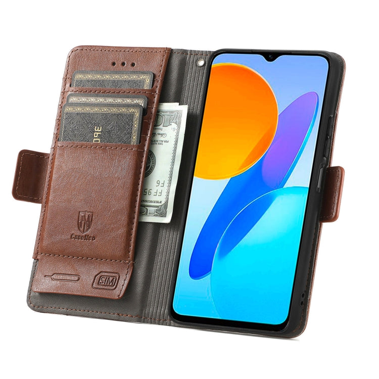 For Honor X8 5G CaseNeo Splicing Dual Magnetic Buckle Leather Phone Case