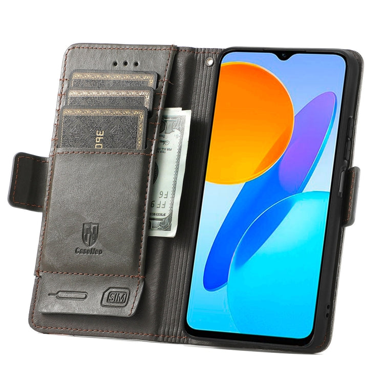 For Honor X8 5G CaseNeo Splicing Dual Magnetic Buckle Leather Phone Case