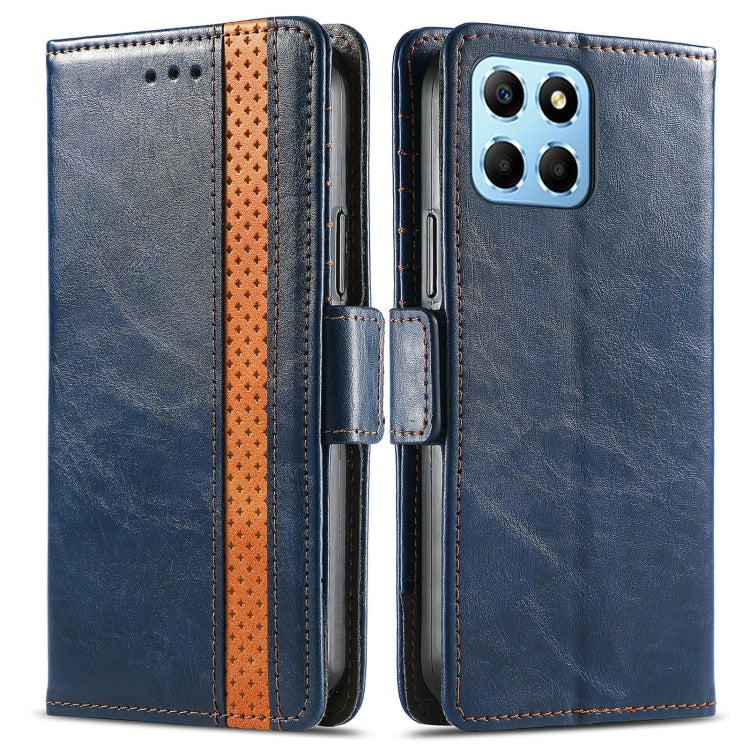 For Honor X8 5G CaseNeo Splicing Dual Magnetic Buckle Leather Phone Case