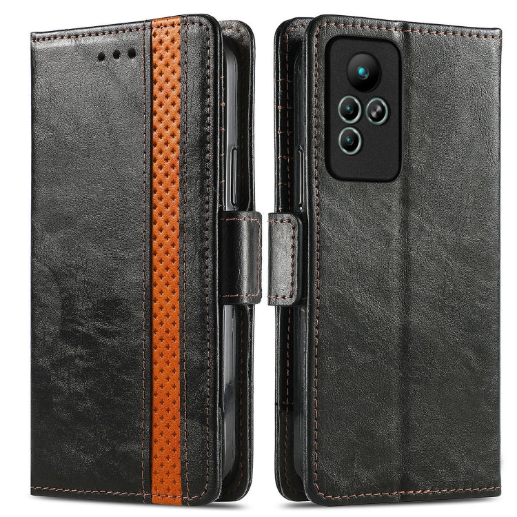 For Infinix Note 11 CaseNeo Splicing Dual Magnetic Buckle Leather Phone Case