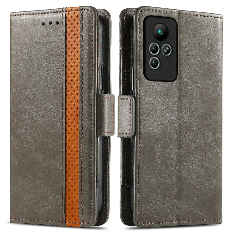 For Infinix Note 11 CaseNeo Splicing Dual Magnetic Buckle Leather Phone Case