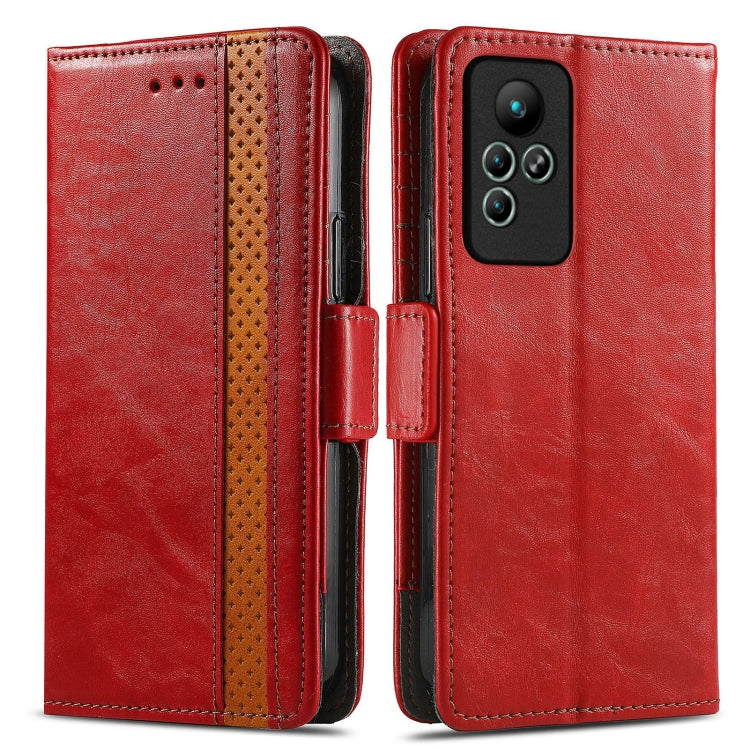 For Infinix Note 11 CaseNeo Splicing Dual Magnetic Buckle Leather Phone Case
