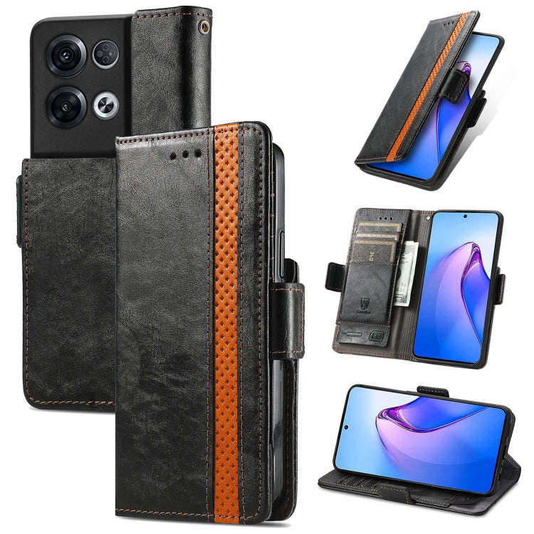 For OPPO Reno8 Pro CaseNeo Splicing Dual Magnetic Buckle Leather Phone Case