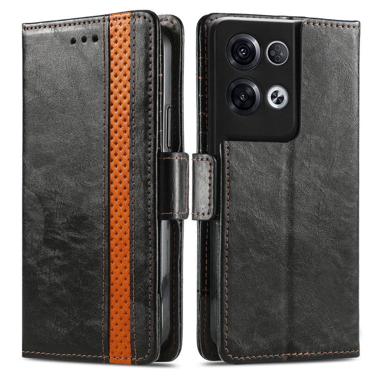 For OPPO Reno8 Pro CaseNeo Splicing Dual Magnetic Buckle Leather Phone Case