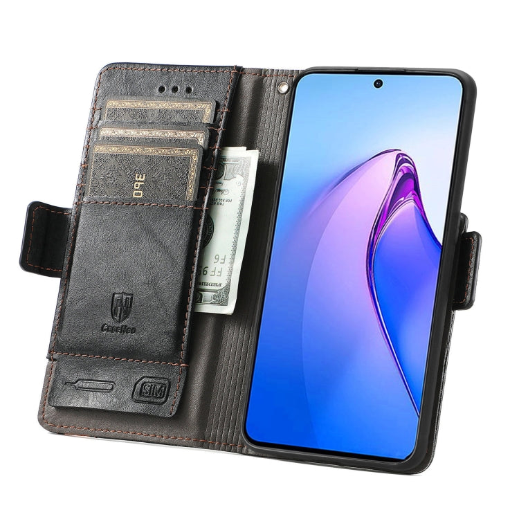 For OPPO Reno8 Pro CaseNeo Splicing Dual Magnetic Buckle Leather Phone Case