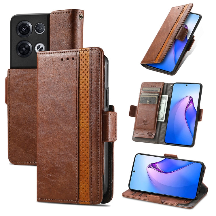 For OPPO Reno8 Pro CaseNeo Splicing Dual Magnetic Buckle Leather Phone Case