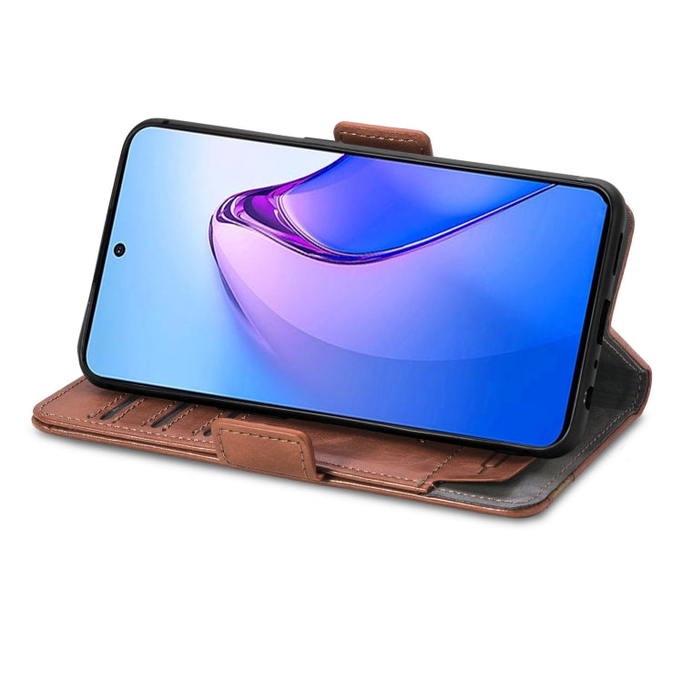 For OPPO Reno8 Pro CaseNeo Splicing Dual Magnetic Buckle Leather Phone Case