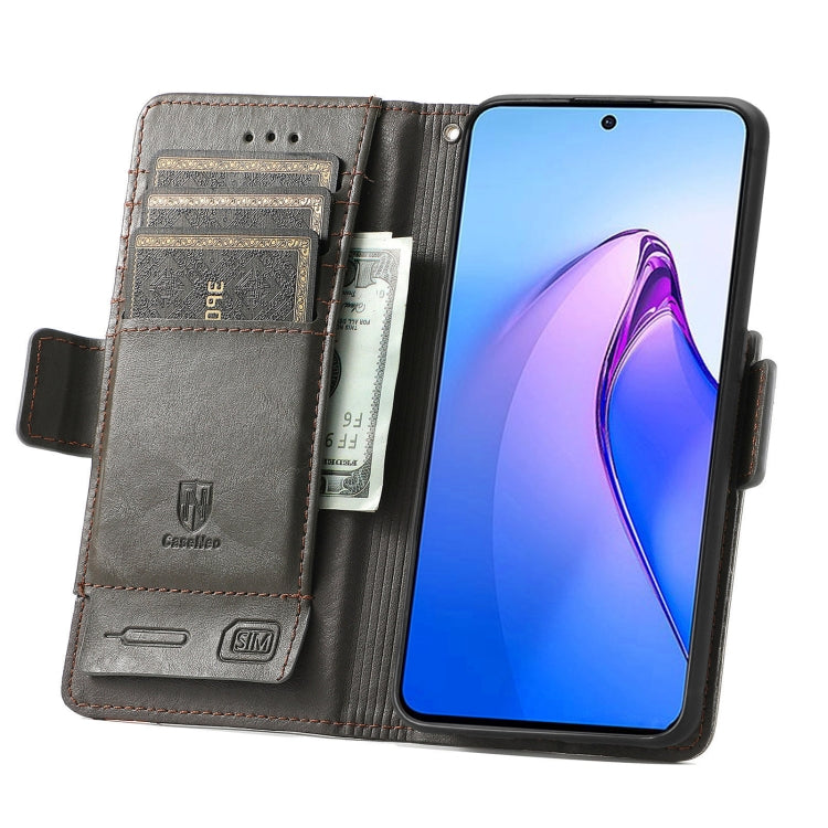 For OPPO Reno8 Pro CaseNeo Splicing Dual Magnetic Buckle Leather Phone Case