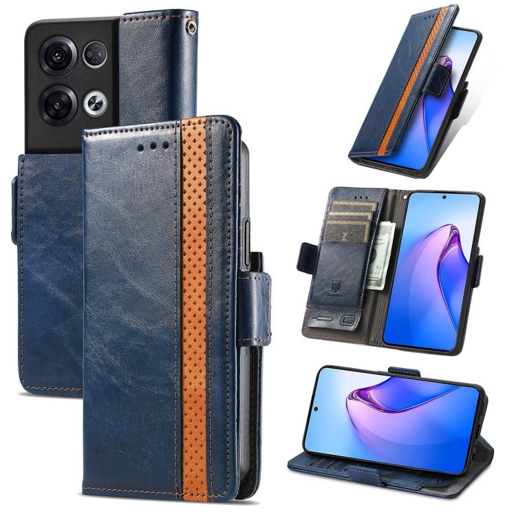 For OPPO Reno8 Pro CaseNeo Splicing Dual Magnetic Buckle Leather Phone Case