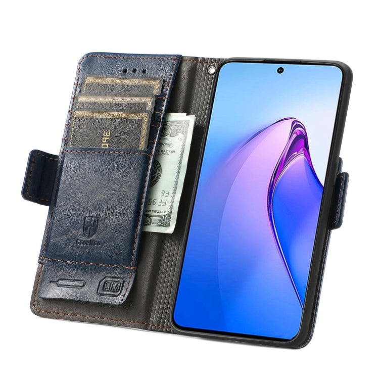 For OPPO Reno8 Pro CaseNeo Splicing Dual Magnetic Buckle Leather Phone Case