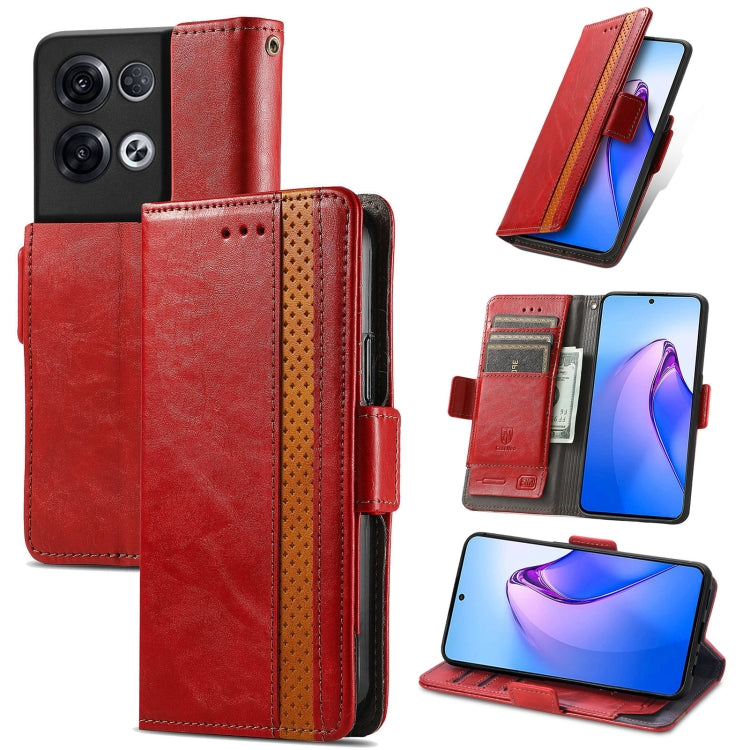 For OPPO Reno8 Pro CaseNeo Splicing Dual Magnetic Buckle Leather Phone Case