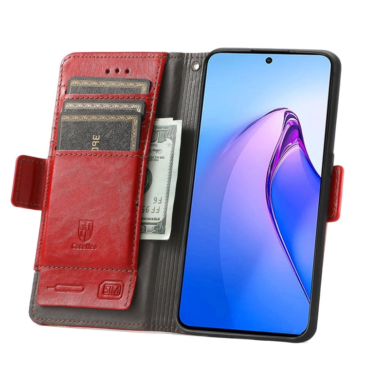 For OPPO Reno8 Pro CaseNeo Splicing Dual Magnetic Buckle Leather Phone Case