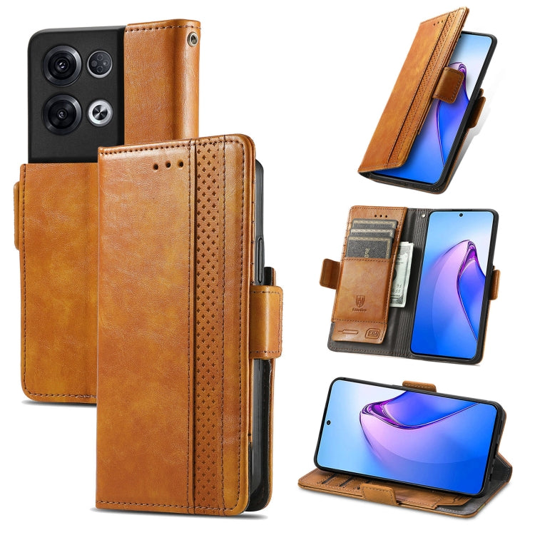 For OPPO Reno8 Pro CaseNeo Splicing Dual Magnetic Buckle Leather Phone Case