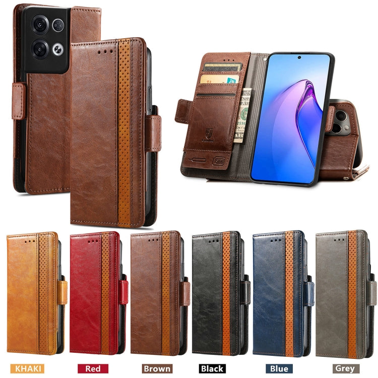 For OPPO Reno8 Pro CaseNeo Splicing Dual Magnetic Buckle Leather Phone Case