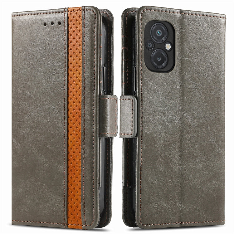 For Xiaomi Poco M5 CaseNeo Splicing Dual Magnetic Buckle Leather Phone Case