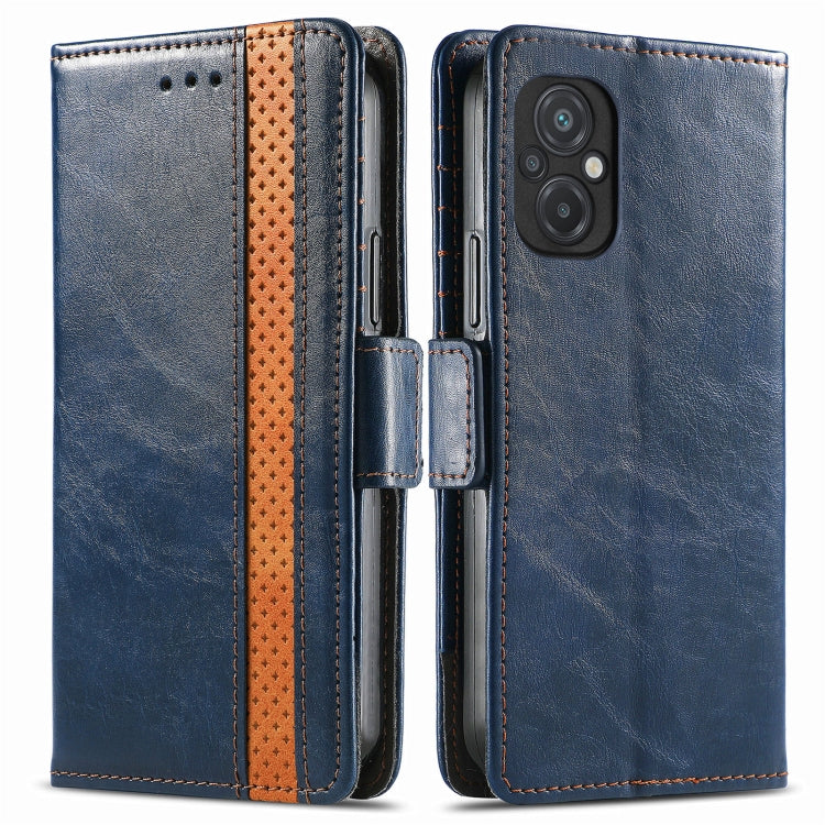 For Xiaomi Poco M5 CaseNeo Splicing Dual Magnetic Buckle Leather Phone Case