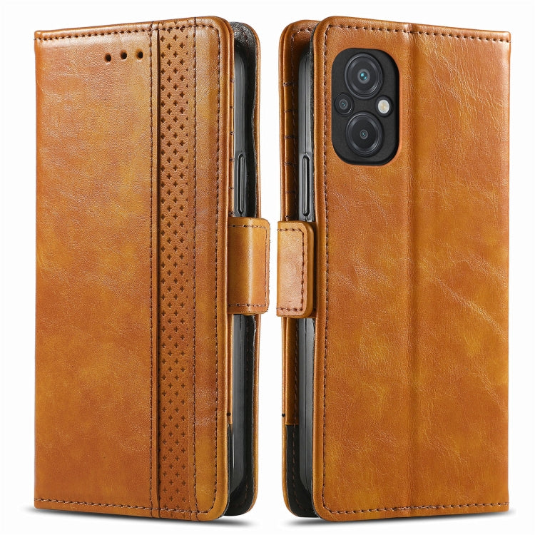 For Xiaomi Poco M5 CaseNeo Splicing Dual Magnetic Buckle Leather Phone Case