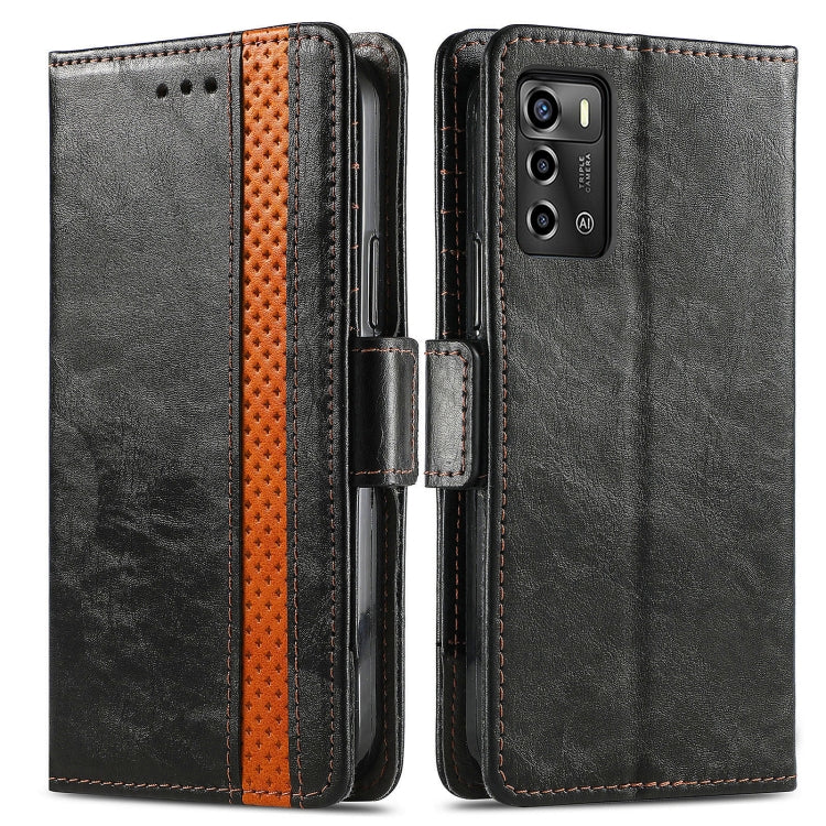 For ZTE Blade A72 4G CaseNeo Splicing Dual Magnetic Buckle Leather Phone Case