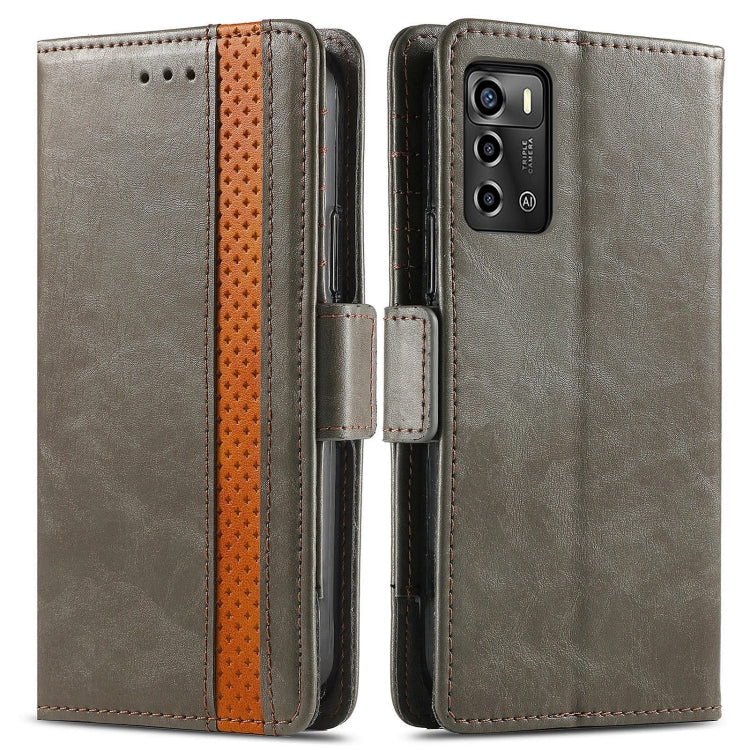 For ZTE Blade A72 4G CaseNeo Splicing Dual Magnetic Buckle Leather Phone Case