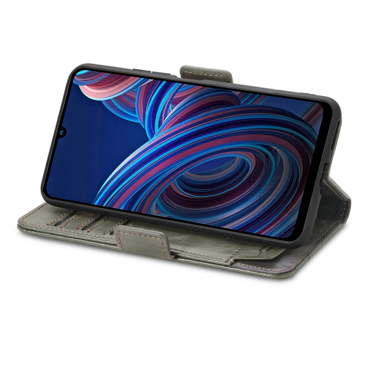 For ZTE Blade A72 4G CaseNeo Splicing Dual Magnetic Buckle Leather Phone Case