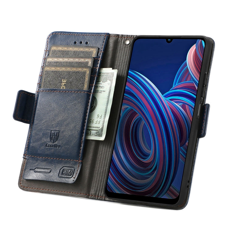 For ZTE Blade A72 4G CaseNeo Splicing Dual Magnetic Buckle Leather Phone Case