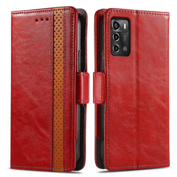 For ZTE Blade A72 4G CaseNeo Splicing Dual Magnetic Buckle Leather Phone Case