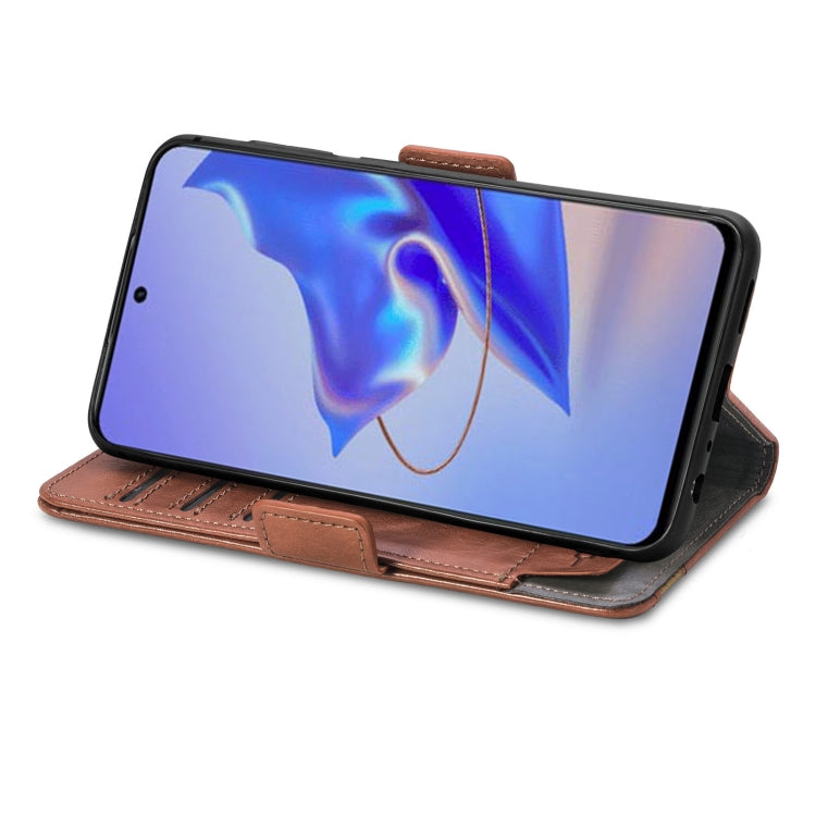 For ZTE Blade V40 Pro CaseNeo Splicing Dual Magnetic Buckle Leather Phone Case