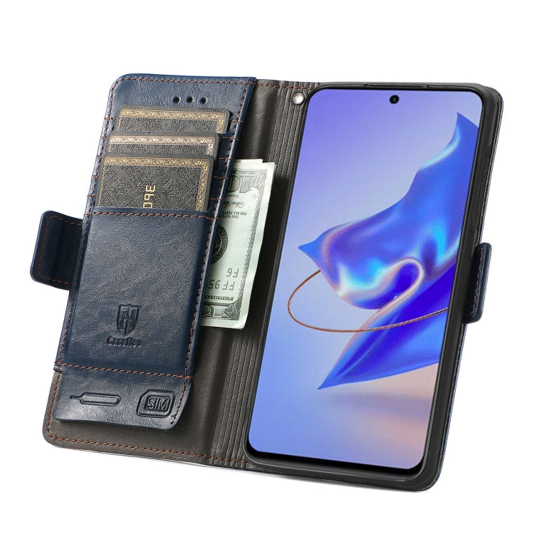 For ZTE Blade V40 Pro CaseNeo Splicing Dual Magnetic Buckle Leather Phone Case
