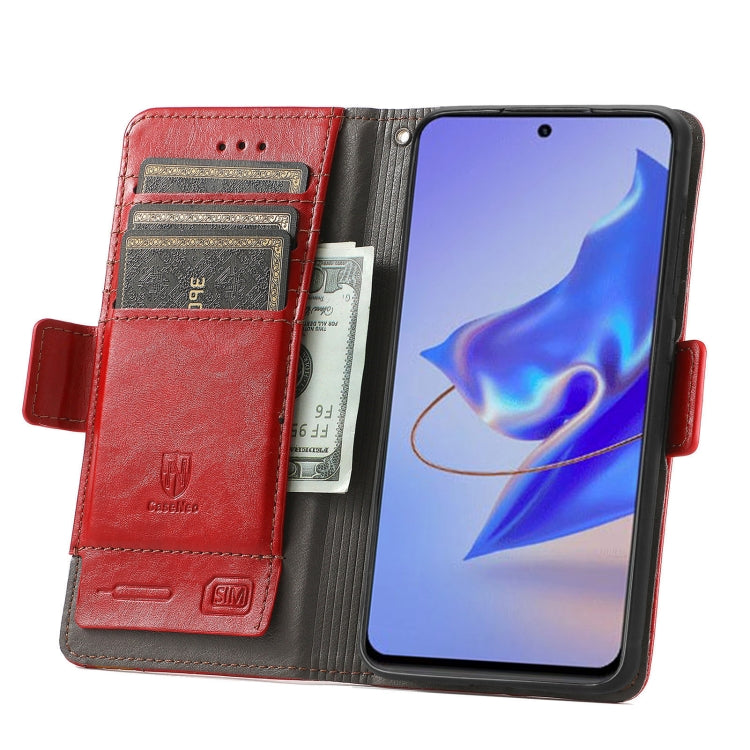 For ZTE Blade V40 Pro CaseNeo Splicing Dual Magnetic Buckle Leather Phone Case