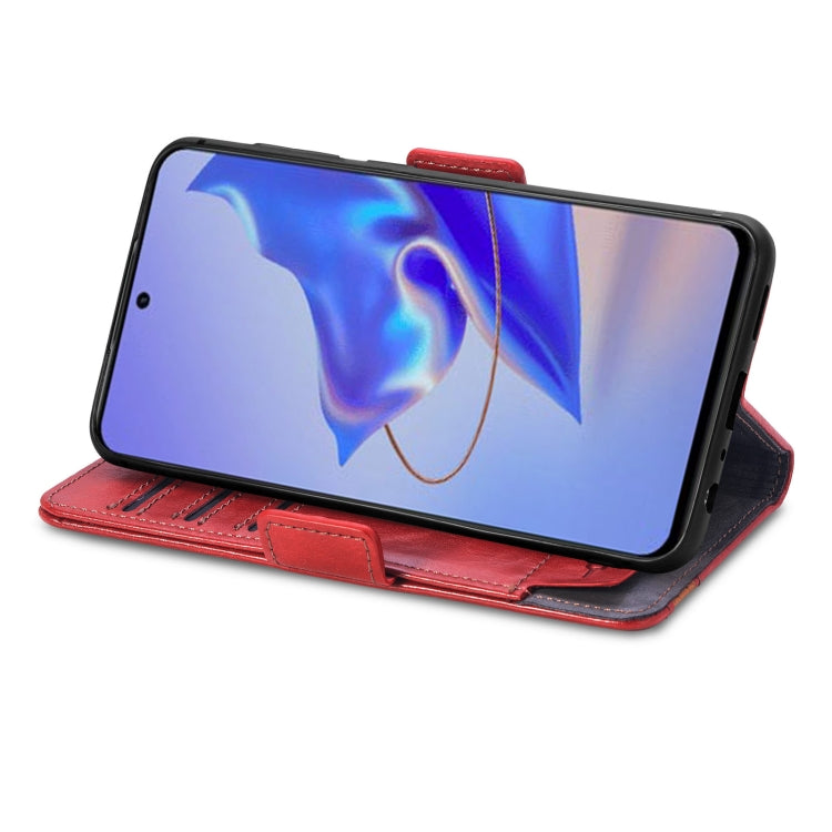 For ZTE Blade V40 Pro CaseNeo Splicing Dual Magnetic Buckle Leather Phone Case