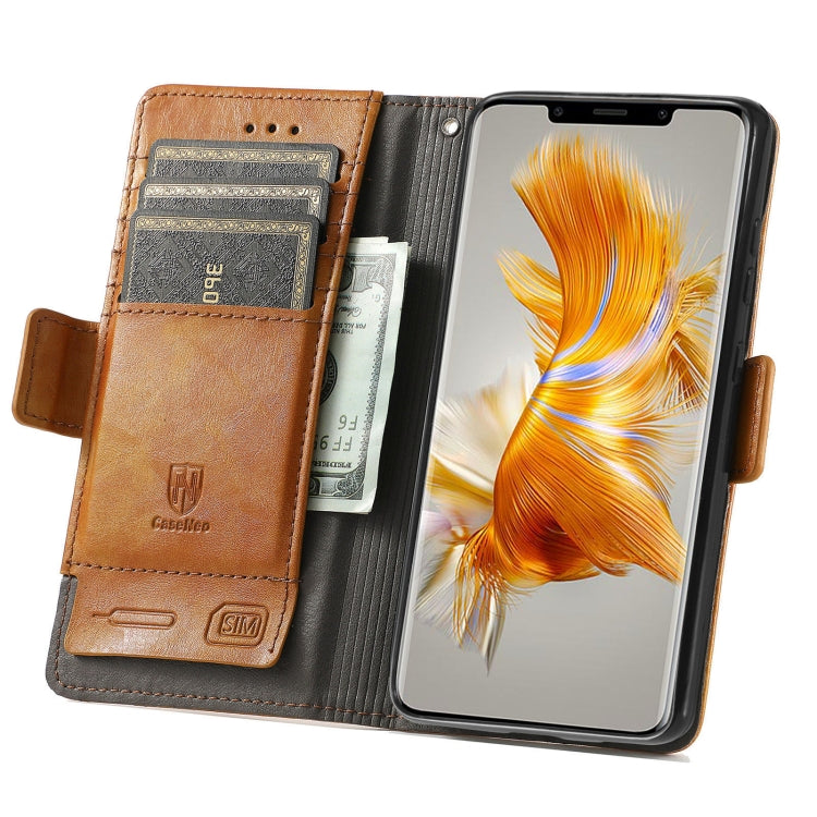 For Huawei Mate 50 Pro CaseNeo Splicing Dual Magnetic Buckle Leather Phone Case