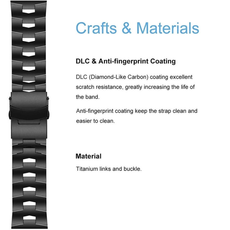 For Garmin Instinct 22mm Titanium Alloy Quick Release Watch Band