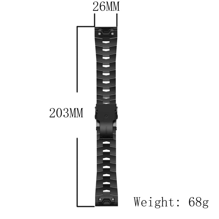 For Garmin Fenix 7X 26mm Titanium Alloy Quick Release Watch Band