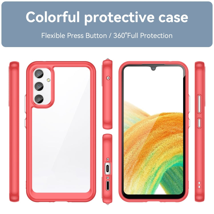 For Samsung Galaxy A34 5G Colorful Series Acrylic + TPU Phone Case