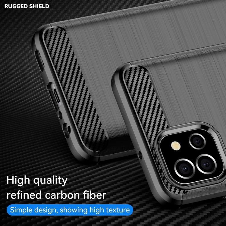For Samsung Galaxy M04 Brushed Texture Carbon Fiber TPU Phone Case