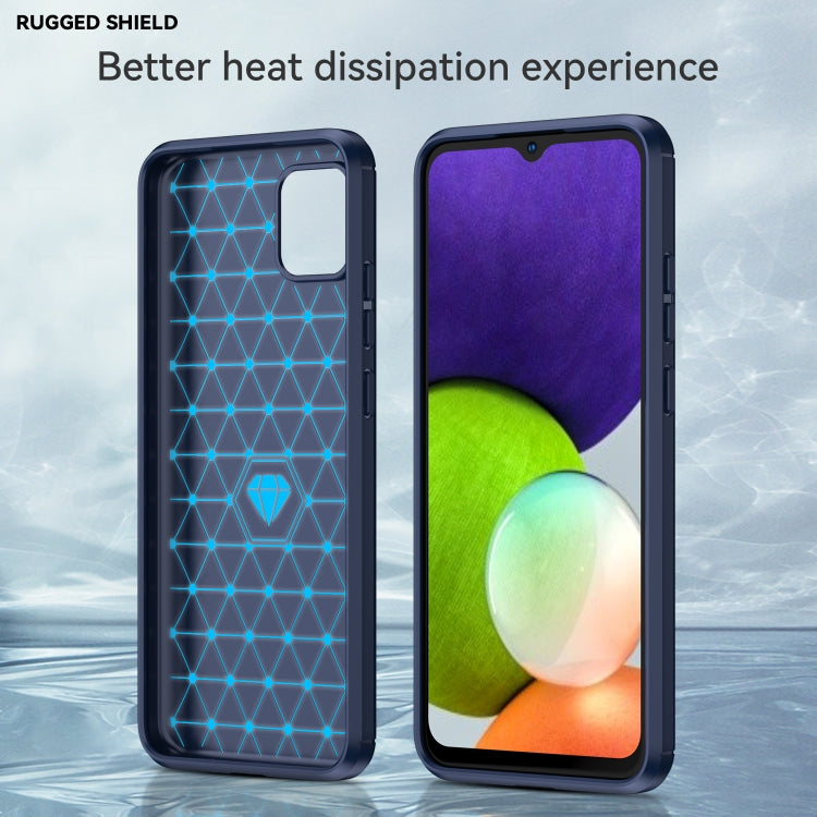 For Samsung Galaxy M04 Brushed Texture Carbon Fiber TPU Phone Case