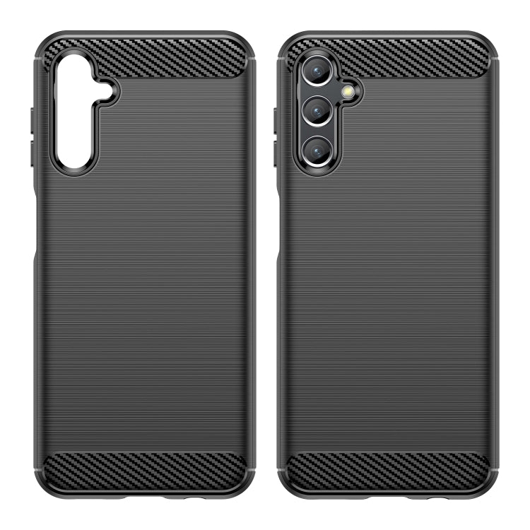 For Samsung Galaxy A14 4G Brushed Texture Carbon Fiber TPU Phone Case