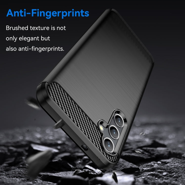 For Samsung Galaxy A14 4G Brushed Texture Carbon Fiber TPU Phone Case