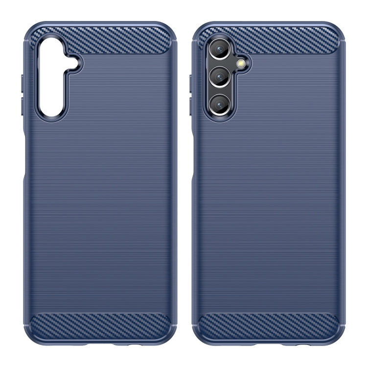 For Samsung Galaxy A14 4G Brushed Texture Carbon Fiber TPU Phone Case