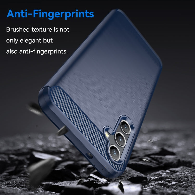For Samsung Galaxy A14 4G Brushed Texture Carbon Fiber TPU Phone Case