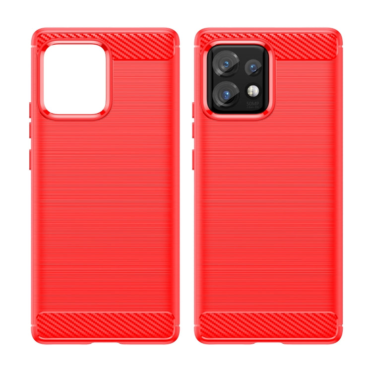 For Motorola Moto Edge+ 2023 Brushed Texture Carbon Fiber TPU Phone Case