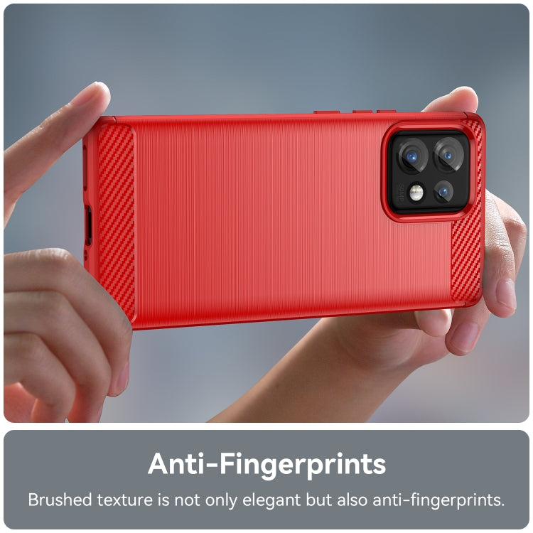 For Motorola Moto Edge+ 2023 Brushed Texture Carbon Fiber TPU Phone Case