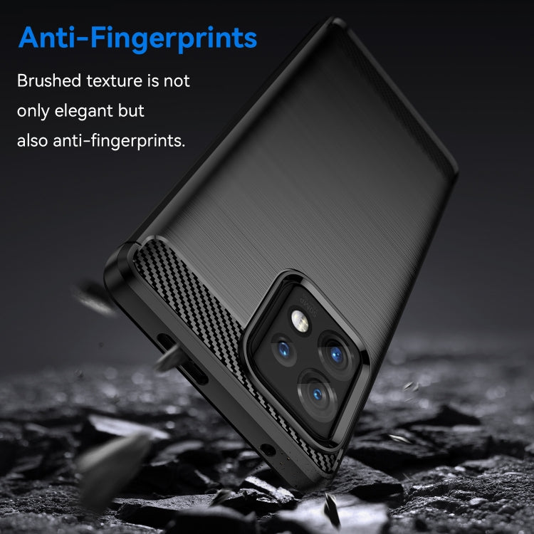 For Motorola Moto X40 Pro Brushed Texture Carbon Fiber TPU Phone Case