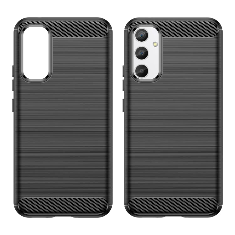For Samsung Galaxy A34 5G Brushed Texture Carbon Fiber TPU Phone Case
