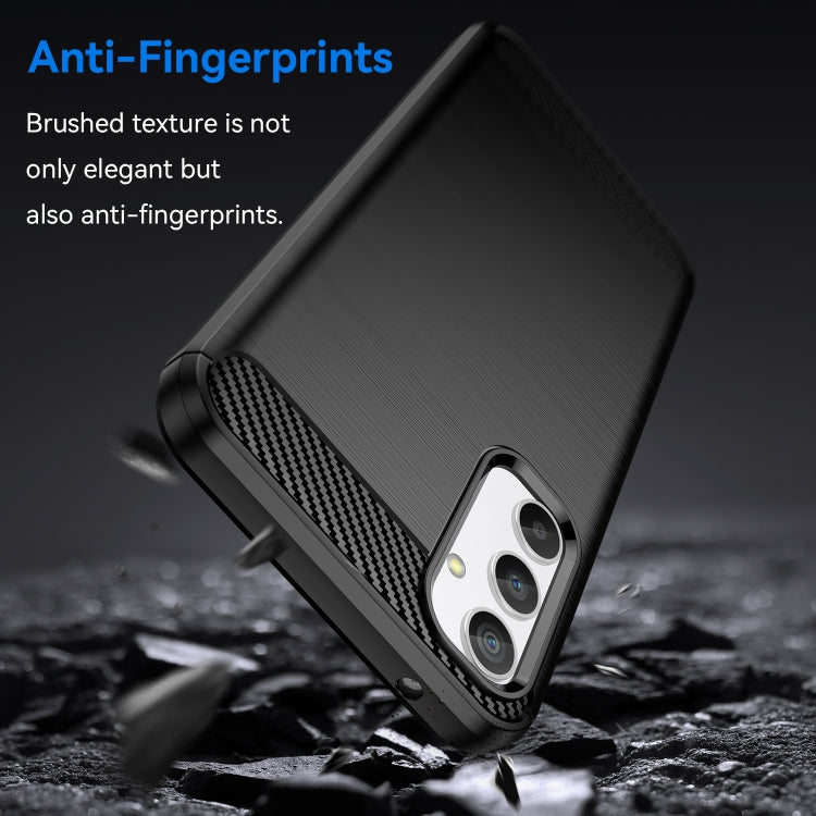 For Samsung Galaxy A34 5G Brushed Texture Carbon Fiber TPU Phone Case