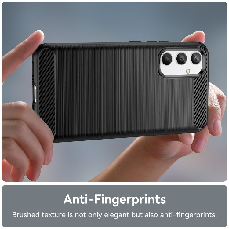 For Samsung Galaxy A34 5G Brushed Texture Carbon Fiber TPU Phone Case