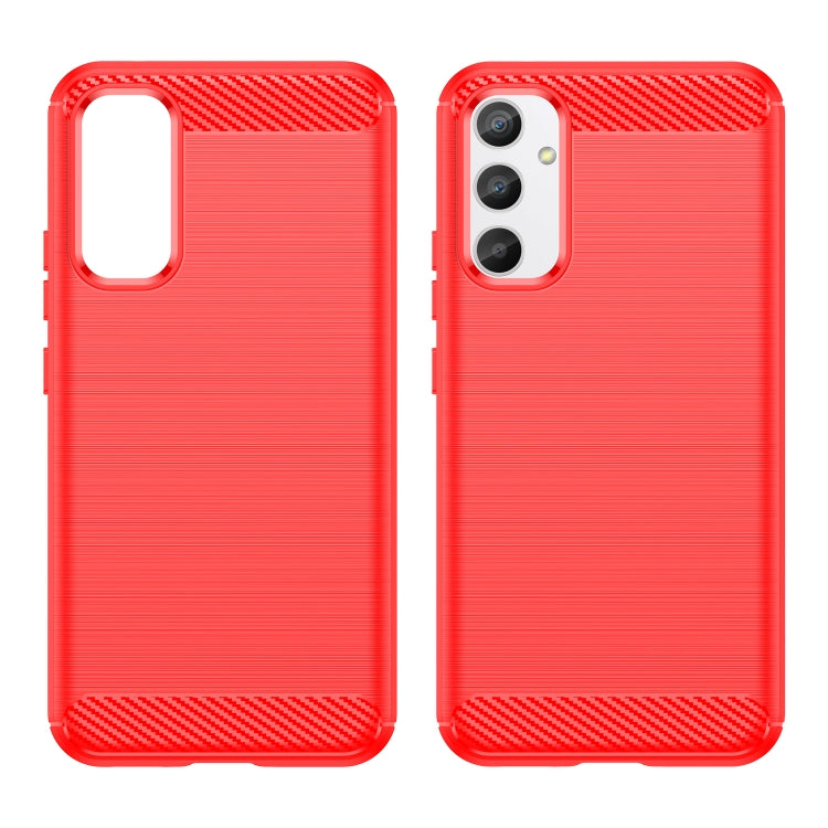 For Samsung Galaxy A34 5G Brushed Texture Carbon Fiber TPU Phone Case