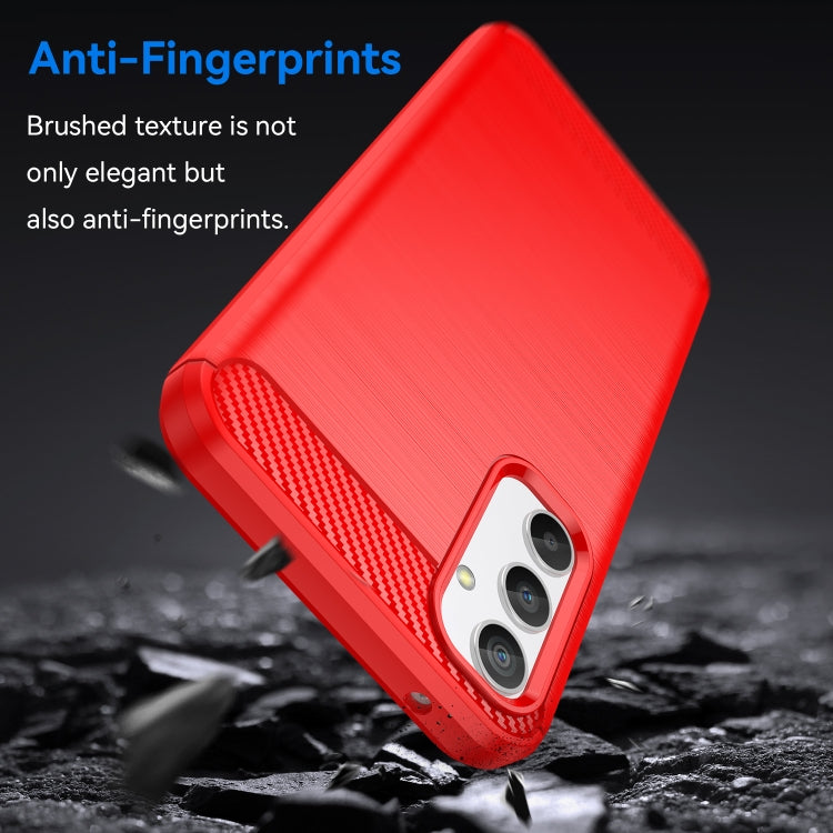 For Samsung Galaxy A34 5G Brushed Texture Carbon Fiber TPU Phone Case