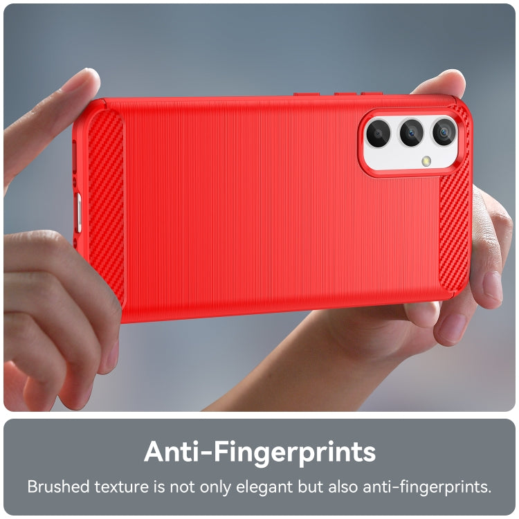 For Samsung Galaxy A34 5G Brushed Texture Carbon Fiber TPU Phone Case