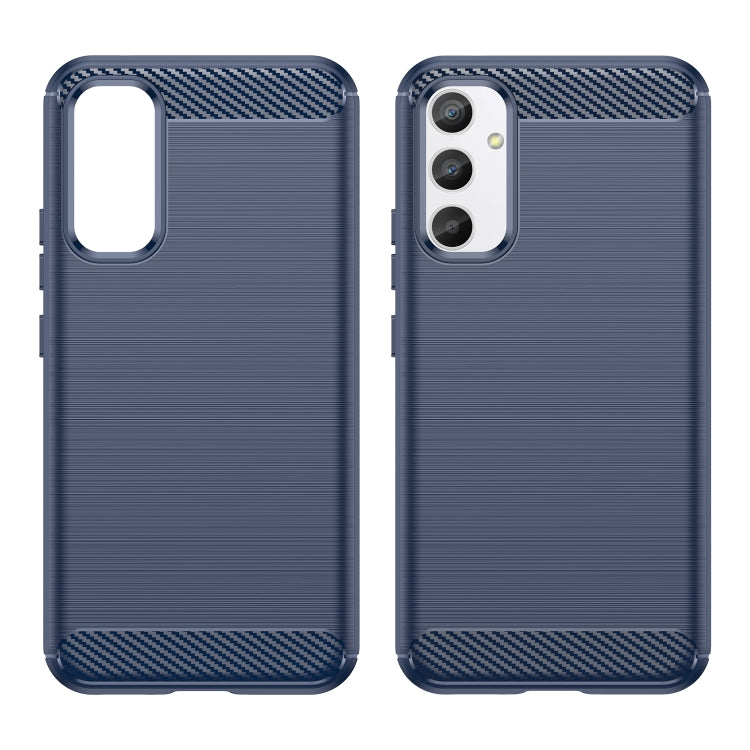 For Samsung Galaxy A34 5G Brushed Texture Carbon Fiber TPU Phone Case